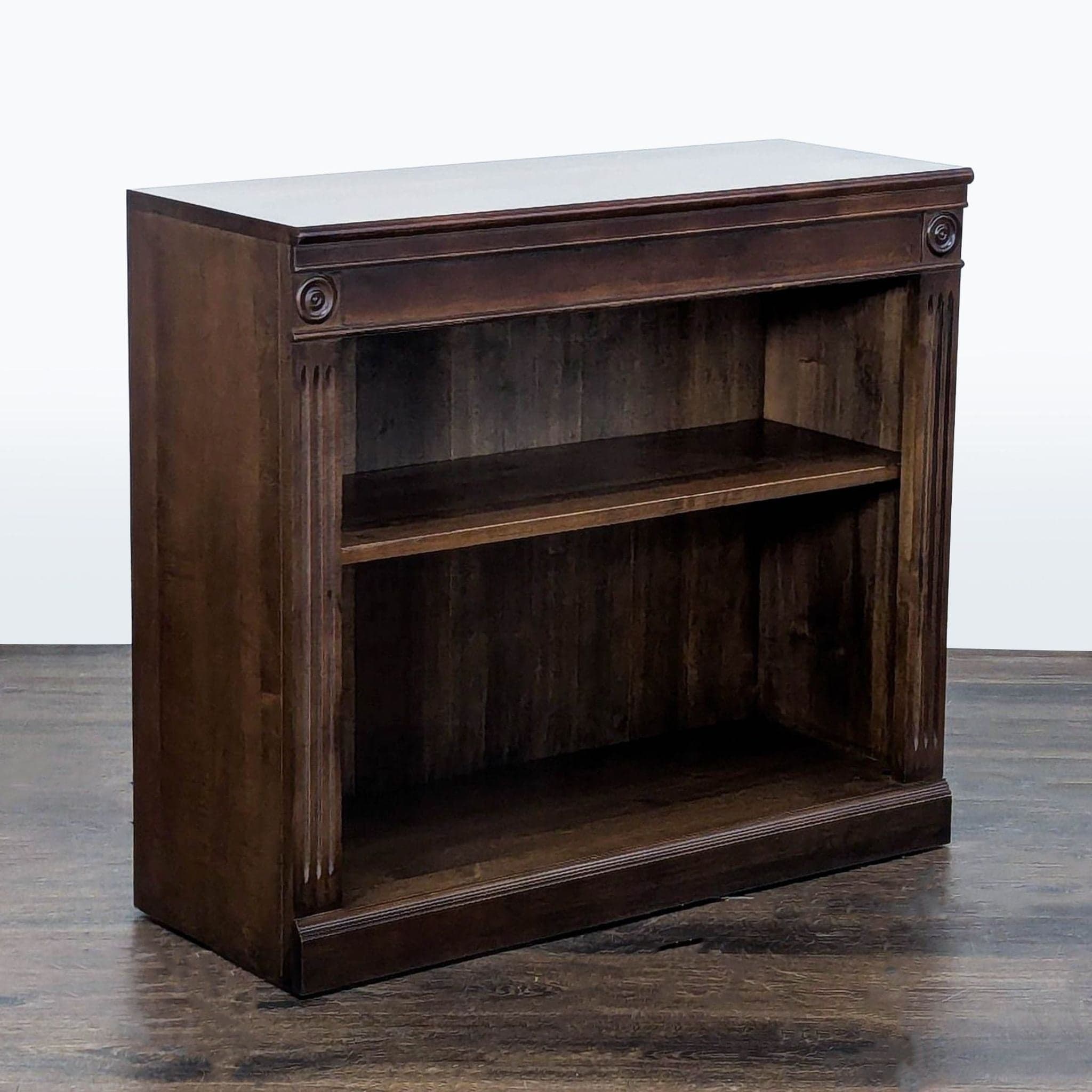 Ethan Allen Crawford Classic Wooden Bookshelf with Shelf Detailing - Thumbnail 2