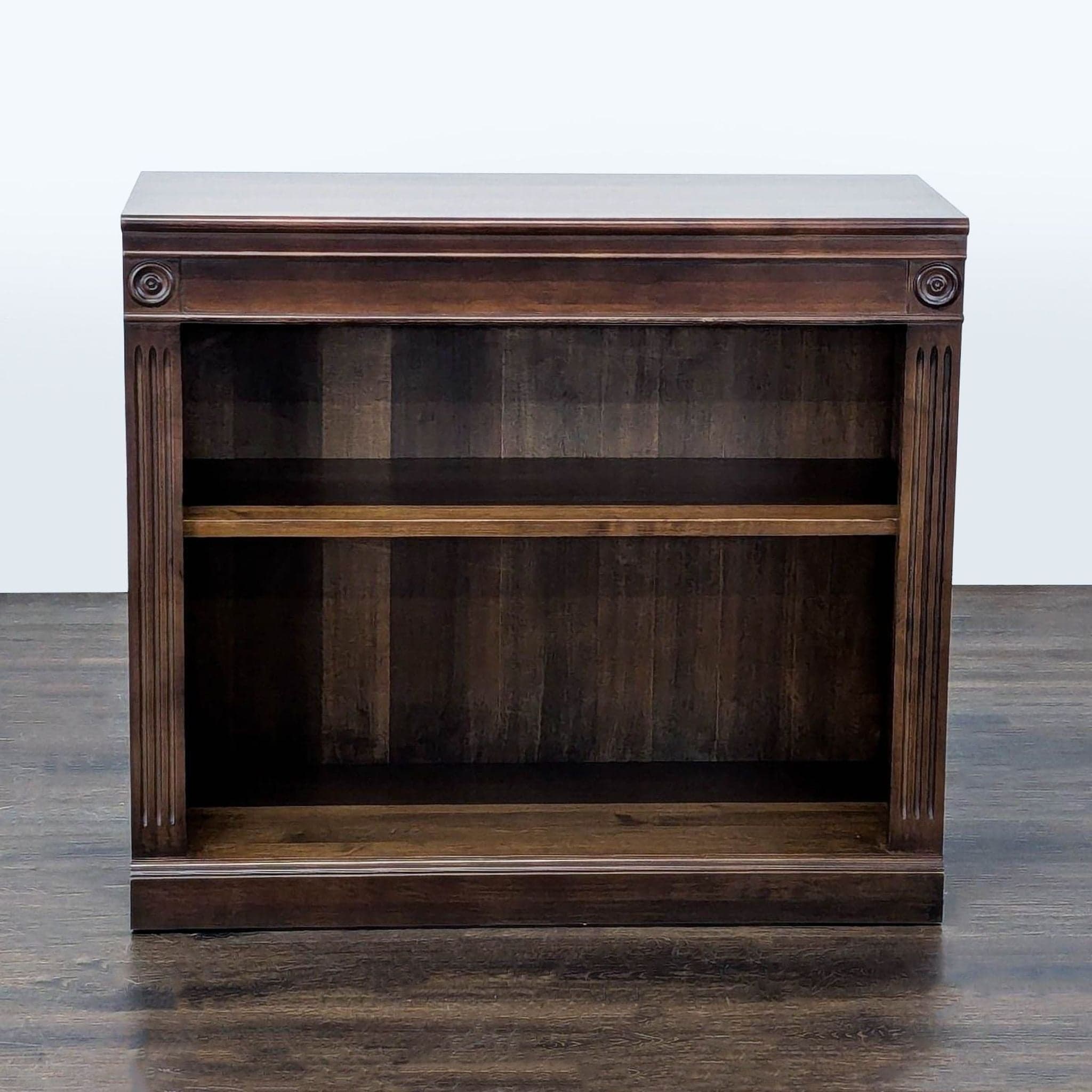 Ethan Allen Crawford Classic Wooden Bookshelf with Shelf Detailing