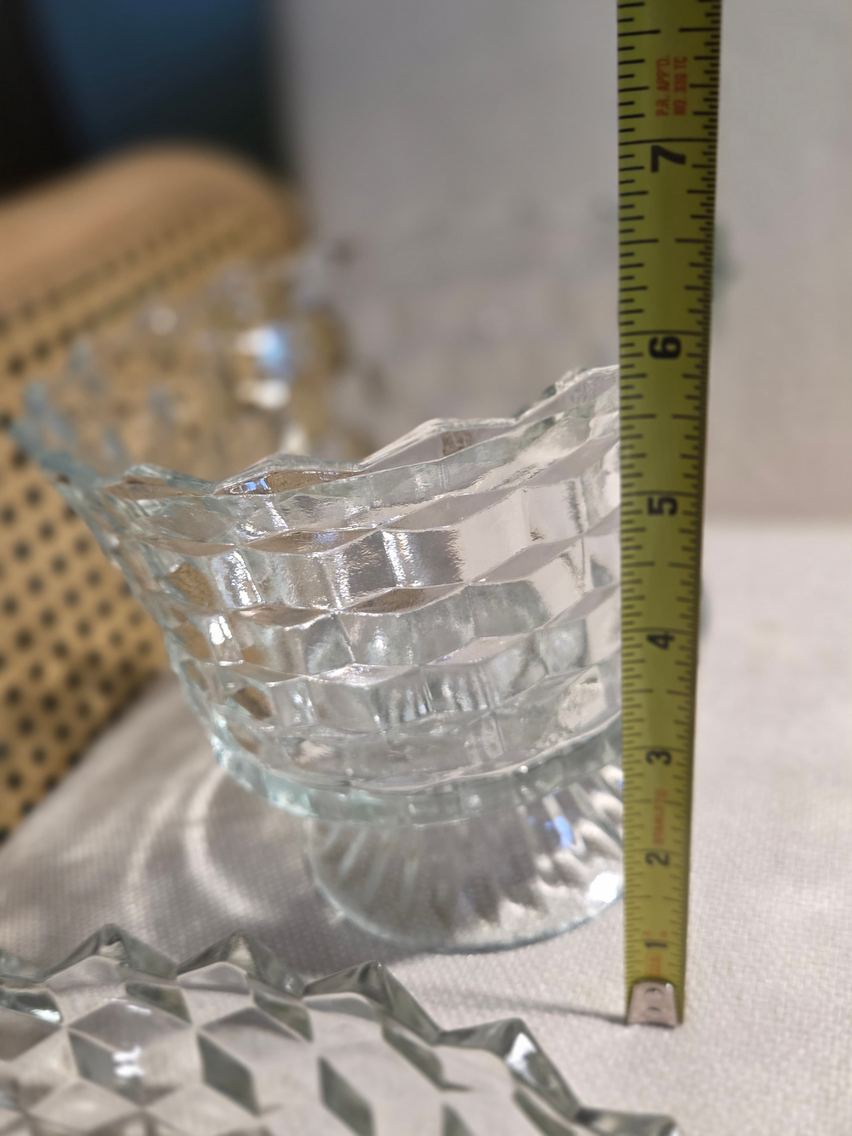 Vintage Fostoria American Clear Glass Serving Set 5 Piece - Thumbnail 3