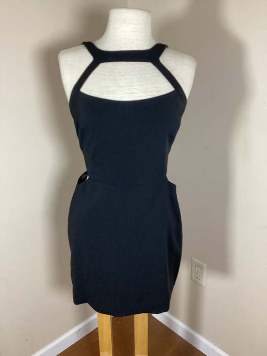 Jay Godfrey Black Sleeveless Cut-Out Mini Dress - Thumbnail 7