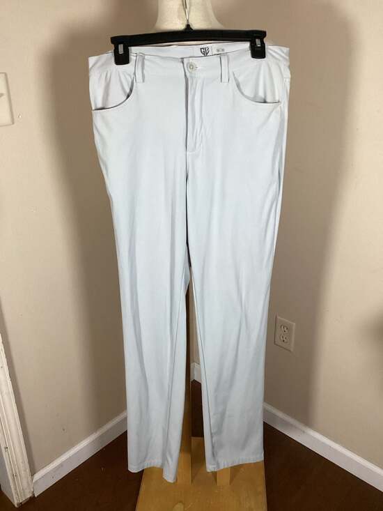 Graham GV Men's Performance Golf Pants, Size 32x32, Light Gray - Thumbnail 4