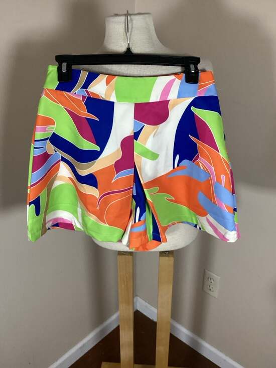 Flying Tomato Abstract Multicolor Print Skort - Thumbnail 4
