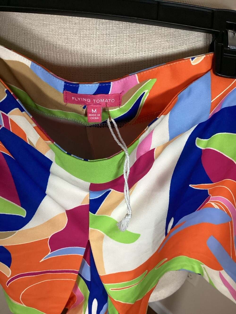 Flying Tomato Abstract Multicolor Print Skort - Thumbnail 2