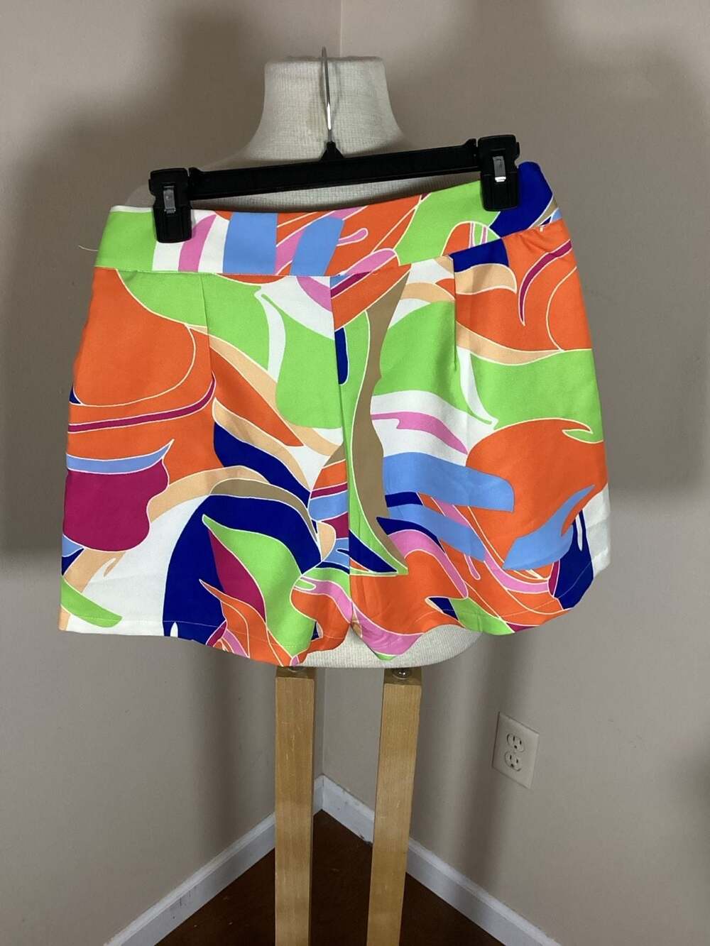 Flying Tomato Abstract Multicolor Print Skort - Thumbnail 3