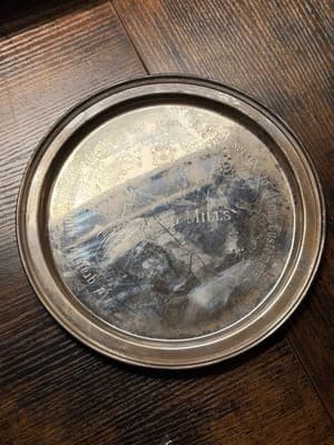 Vintage 8” Tiffany & Co 925 Sterling Silver Plate 9.7oz Rare Engraved - Thumbnail 5