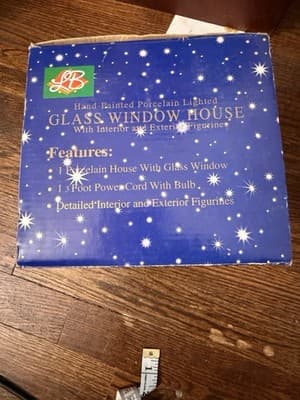 Vintage 90s Holiday Expressions Hand-Painted Porcelain House Brand New - Thumbnail 3