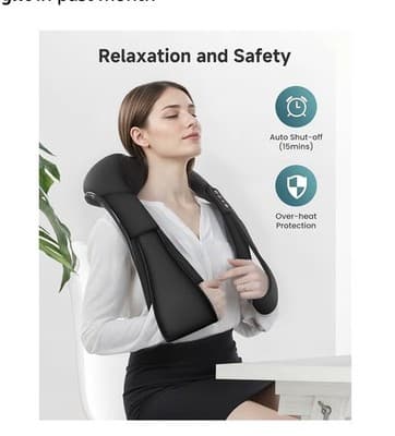 Shiatsu Back Neck shoulder Massager with Heat - Thumbnail 2