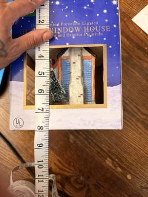 Vintage 90s Holiday Expressions Hand-Painted Porcelain House Brand New - Thumbnail 8