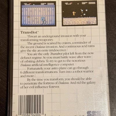 TransBot (Sega Master System SMS), SUPER RARE SEGA CARD! - Thumbnail 4