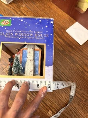 Vintage 90s Holiday Expressions Hand-Painted Porcelain House Brand New - Thumbnail 9