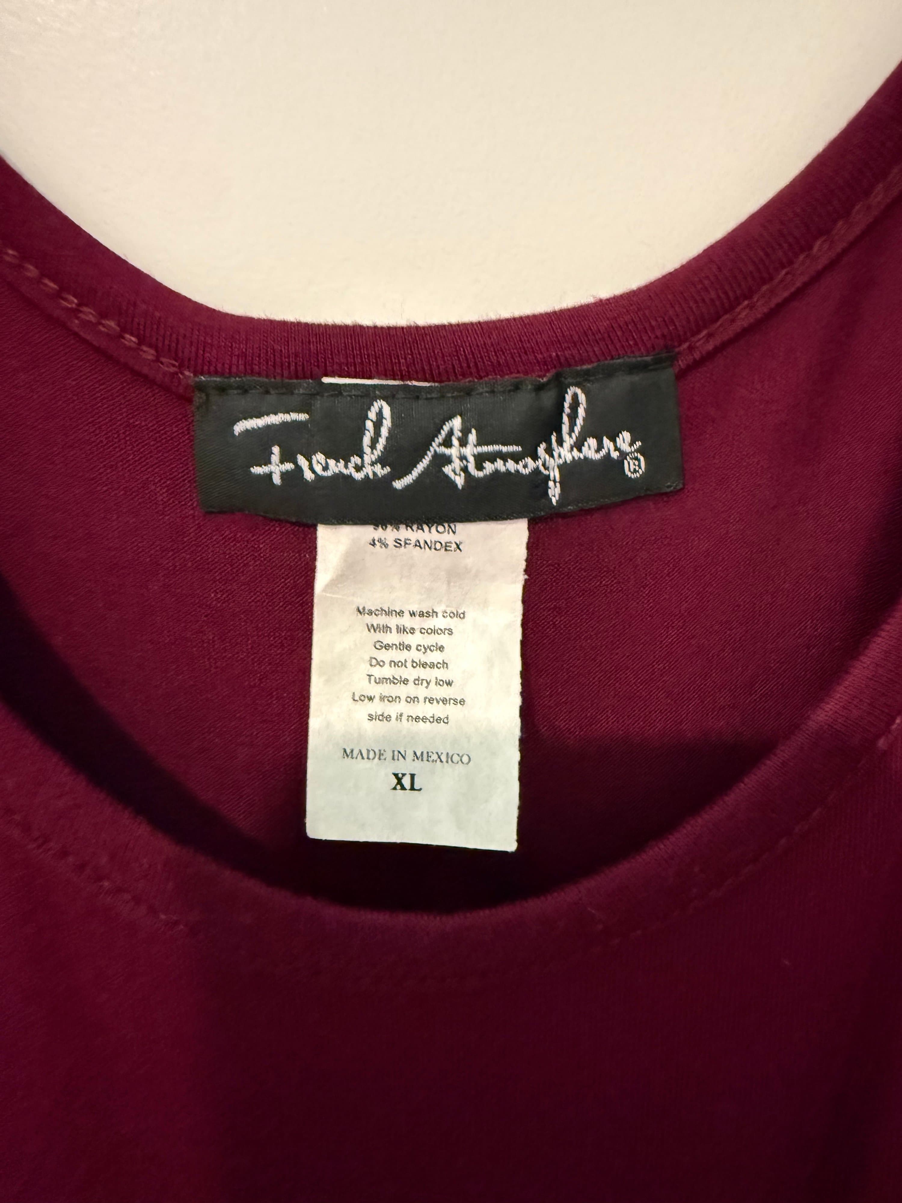 French Atmosphere Burgundy Maxi Dress XL - Thumbnail 2