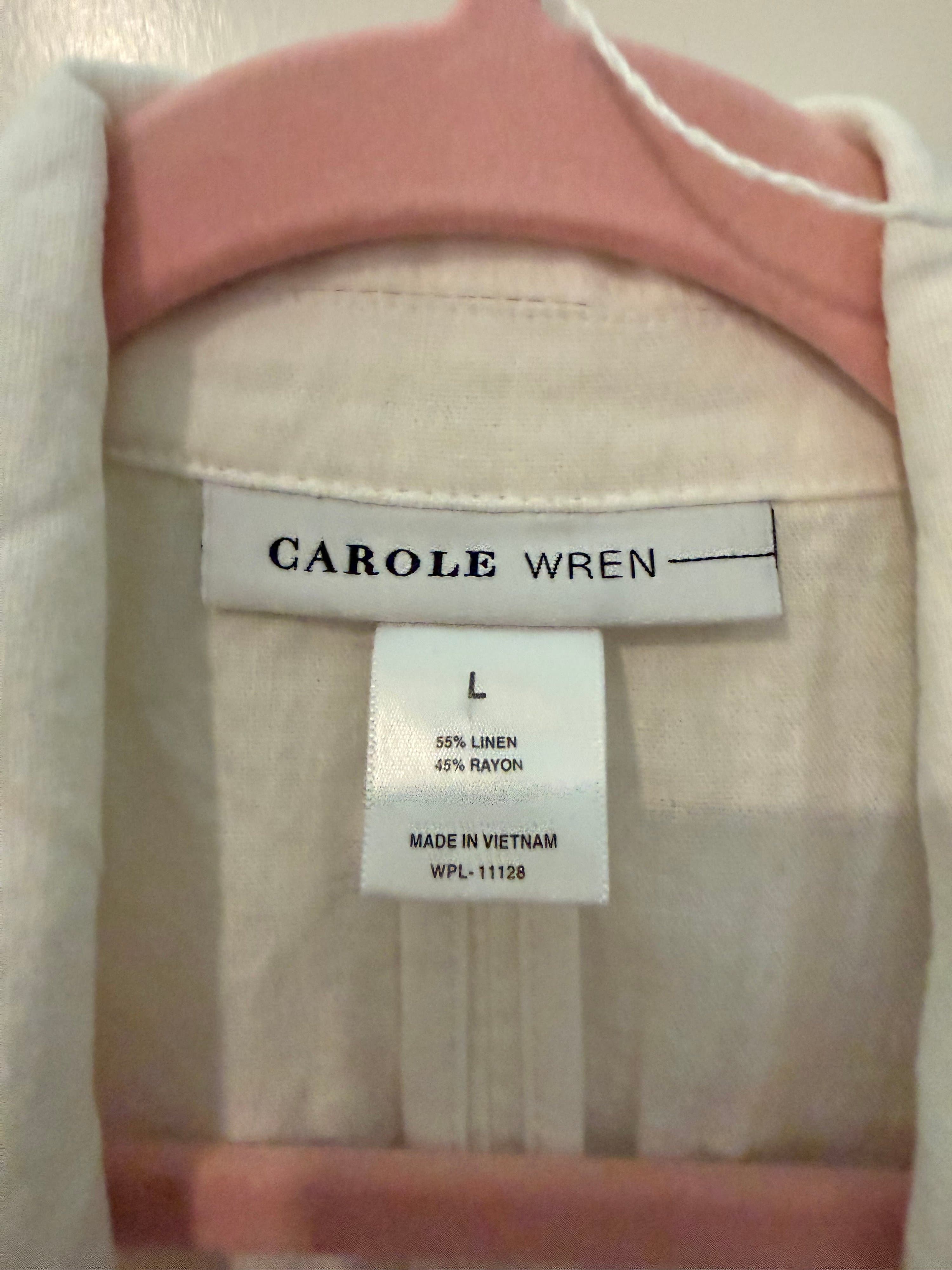 Carole Wren Women's Linen Blend Blazer Large - Thumbnail 3