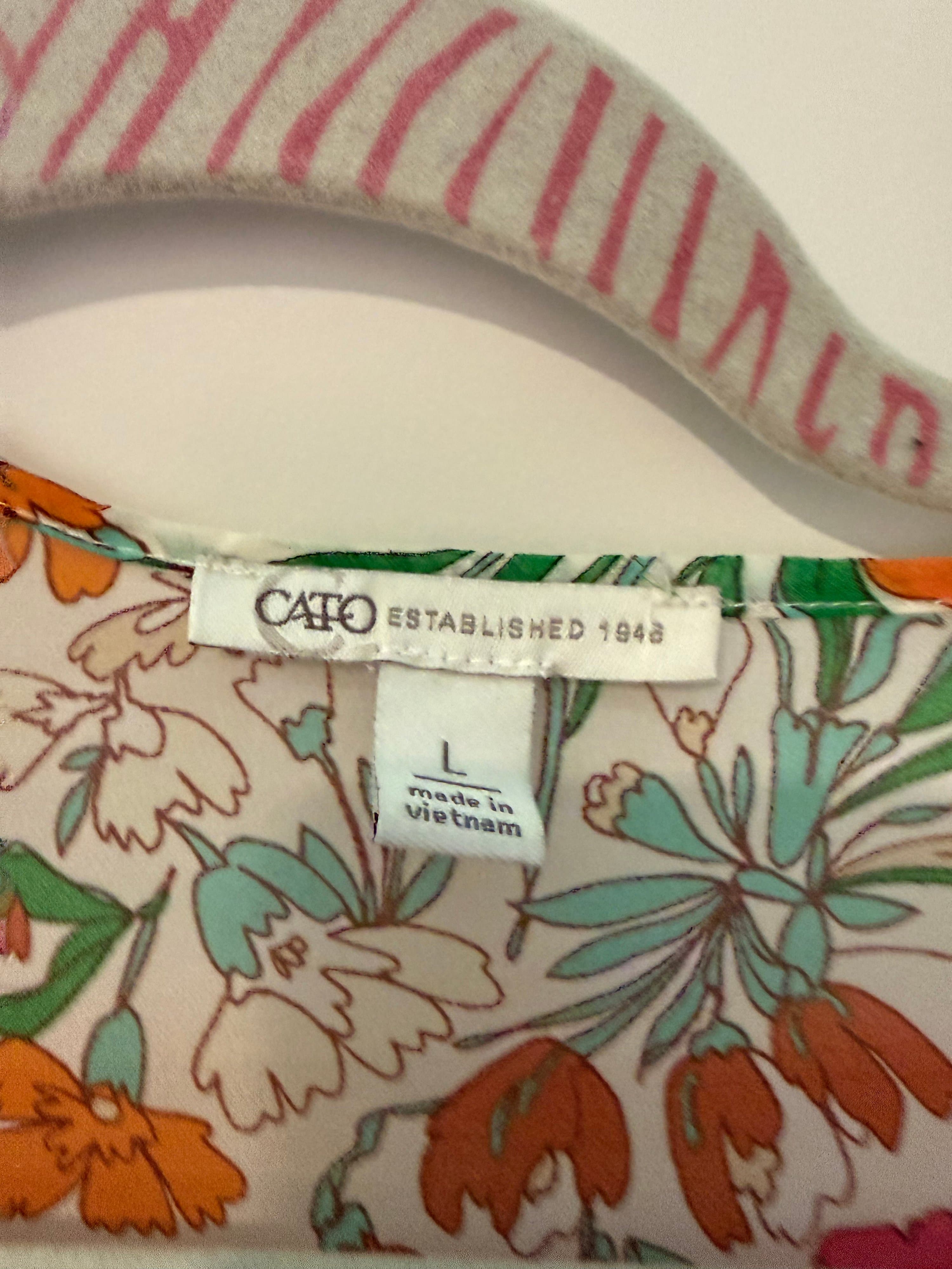 Cato Floral Kimono Cardigan Large - Thumbnail 3