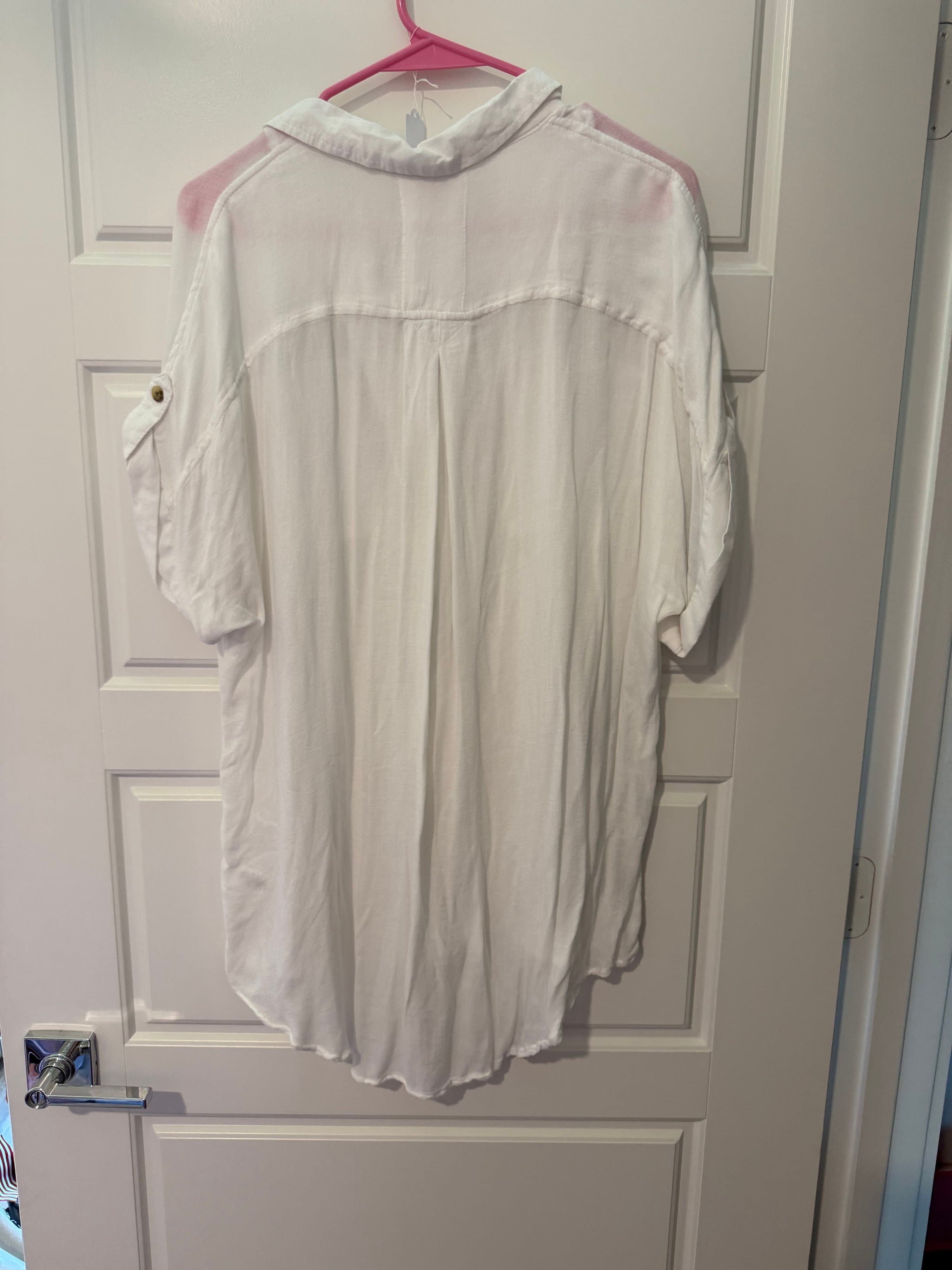 Cato White Button-Up Blouse XL - Thumbnail 3