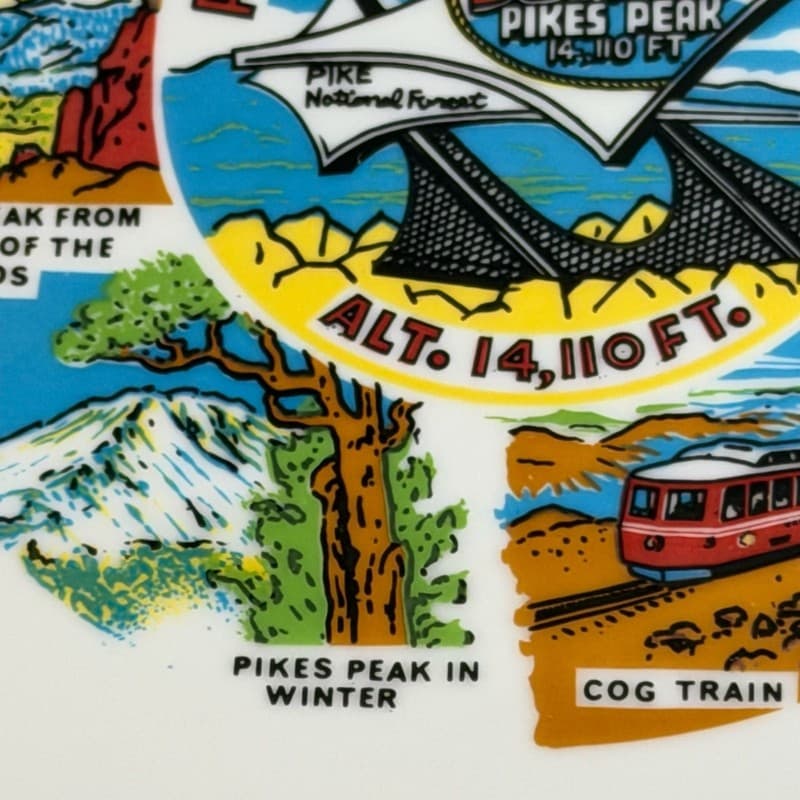 Vintage Pikes Peak Colorado Souvenir Collector Plate 8” - Thumbnail 3