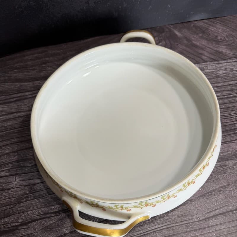 Antique Theodore Haviland Limoges France Round Covered Vegetable Casserole Dish - Thumbnail 7