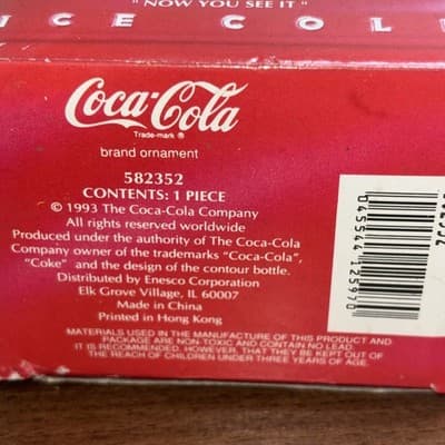 Vtg 1993 Enesco "Now You See It" Cool Yule Coca Cola Coke Pop Up Ornament - Thumbnail 10