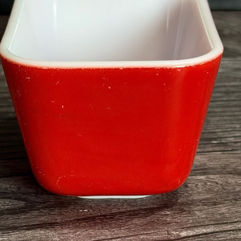 Vintage Pyrex 501 Primary Red Refrigerator Dish 1.5 Cup - Thumbnail 7