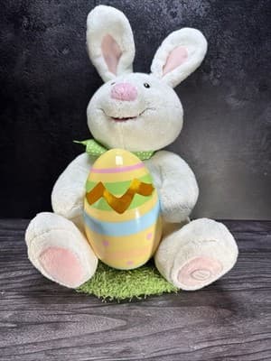 Hallmark Rockin Rabbit Plush Animated Sound Motion Bunny w/ Chick in Egg Easter - Thumbnail 4