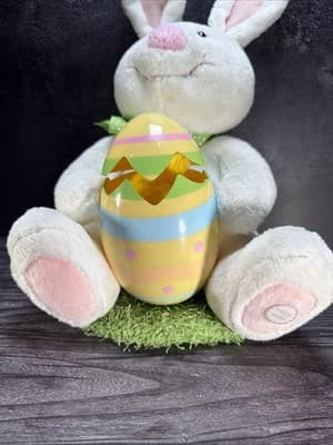 Hallmark Rockin Rabbit Plush Animated Sound Motion Bunny w/ Chick in Egg Easter - Thumbnail 7