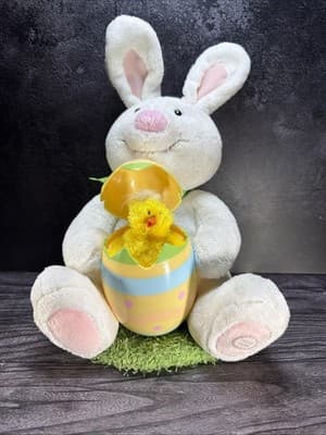 Hallmark Rockin Rabbit Plush Animated Sound Motion Bunny w/ Chick in Egg Easter - Thumbnail 3