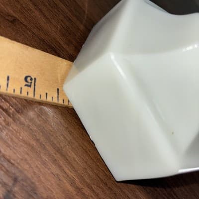Antique MILK GLASS CRUCIFIX Christian JESUS Cross CANDLESTICK 9.5” - Thumbnail 11