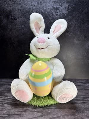 Hallmark Rockin Rabbit Plush Animated Sound Motion Bunny w/ Chick in Egg Easter - Thumbnail 2