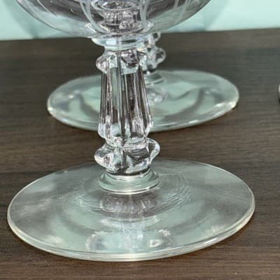 Libby Rock Sharpe Classic Champagne Coupe 4.5”Glasses Set Of 6 Vintage MCM Lea - Thumbnail 3