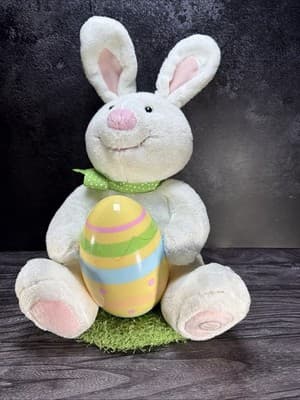 Hallmark Rockin Rabbit Plush Animated Sound Motion Bunny w/ Chick in Egg Easter - Thumbnail 8