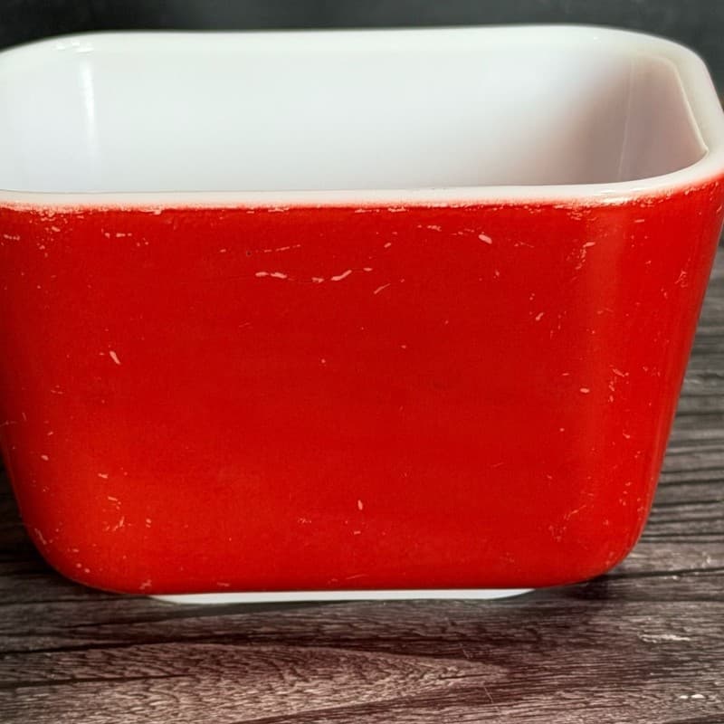 Vintage Pyrex 501 Primary Red Refrigerator Dish 1.5 Cup - Thumbnail 8
