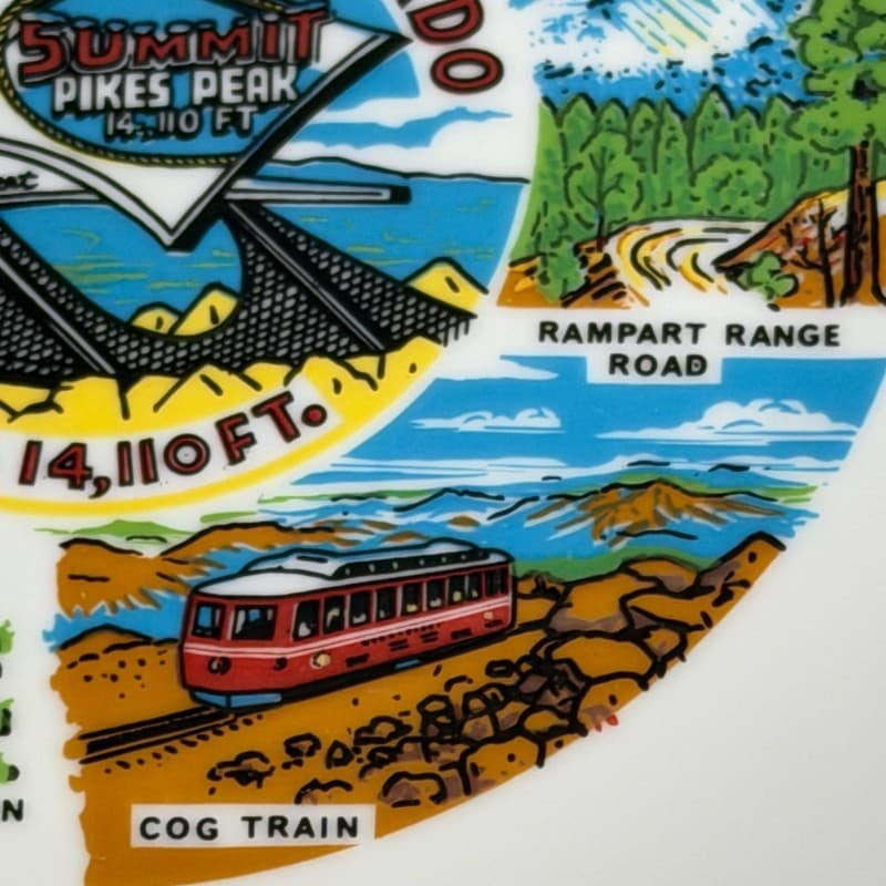 Vintage Pikes Peak Colorado Souvenir Collector Plate 8” - Thumbnail 4