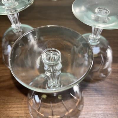 Libby Rock Sharpe Classic Champagne Coupe 4.5”Glasses Set Of 6 Vintage MCM Lea - Thumbnail 7