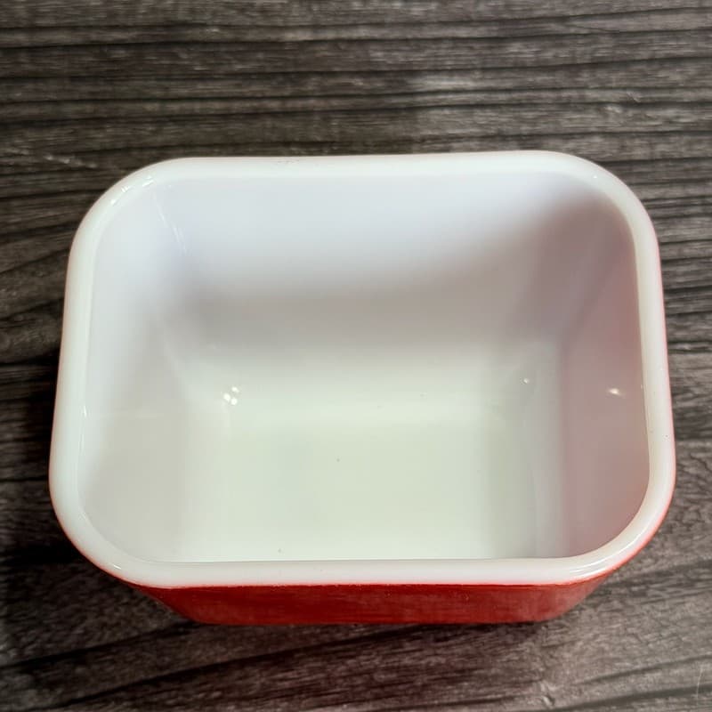 Vintage Pyrex 501 Primary Red Refrigerator Dish 1.5 Cup - Thumbnail 5