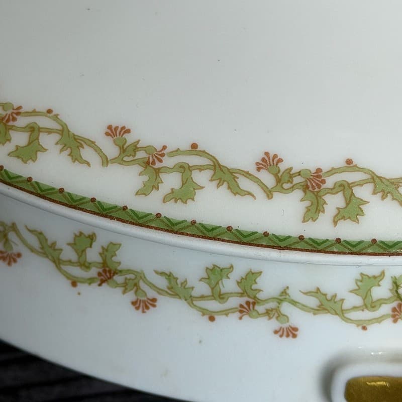 Antique Theodore Haviland Limoges France Round Covered Vegetable Casserole Dish - Thumbnail 14