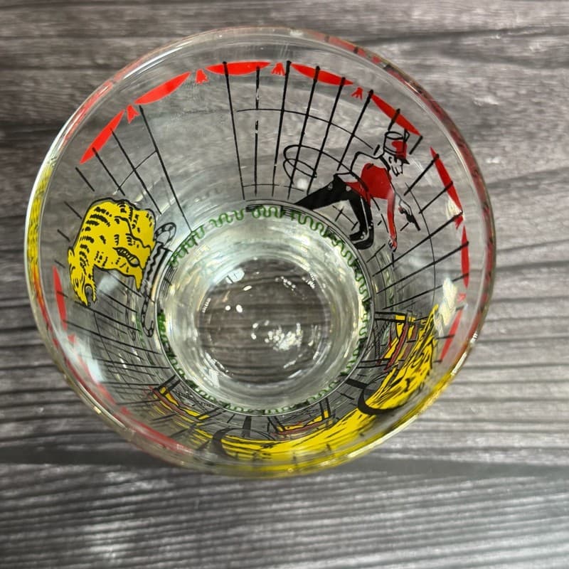 Vintage 1952 Libbey Circus Big Top Lion Tamer Glass Tumbler - Thumbnail 7