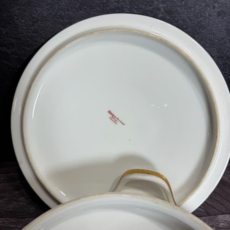 Antique Theodore Haviland Limoges France Round Covered Vegetable Casserole Dish - Thumbnail 6