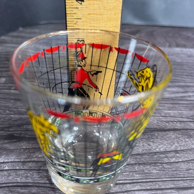 Vintage 1952 Libbey Circus Big Top Lion Tamer Glass Tumbler - Thumbnail 11