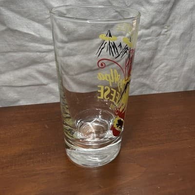 Vintage Marcrest Swiss Alpine Cheese advertising Drinking Glasses MCM 8oz Single - Thumbnail 3