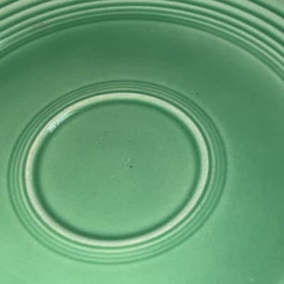 Fiesta Saucers 6" By Homer Laughlin Retired USA Lot of 4 Lime Green Teal Blue - Thumbnail 5