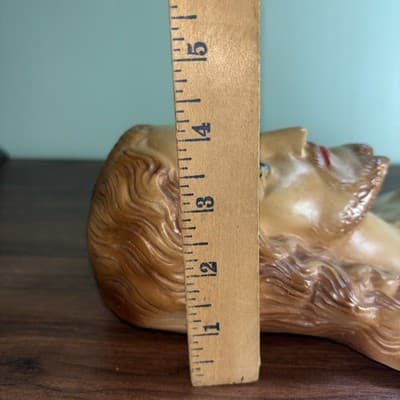Vintage Sacred Heart Jesus Chalkware Hanging Wall Plaques 13" Church Sanctuary - Thumbnail 10