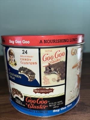 Vintage Goo Goo for Candy Tin Standard Candy Co Nashville, TN Clusters Lunch - Thumbnail 3
