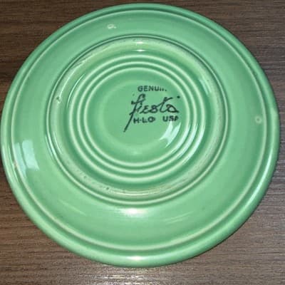 Fiesta Saucers 6" By Homer Laughlin Retired USA Lot of 4 Lime Green Teal Blue - Thumbnail 12