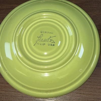 Fiesta Saucers 6" By Homer Laughlin Retired USA Lot of 4 Lime Green Teal Blue - Thumbnail 10