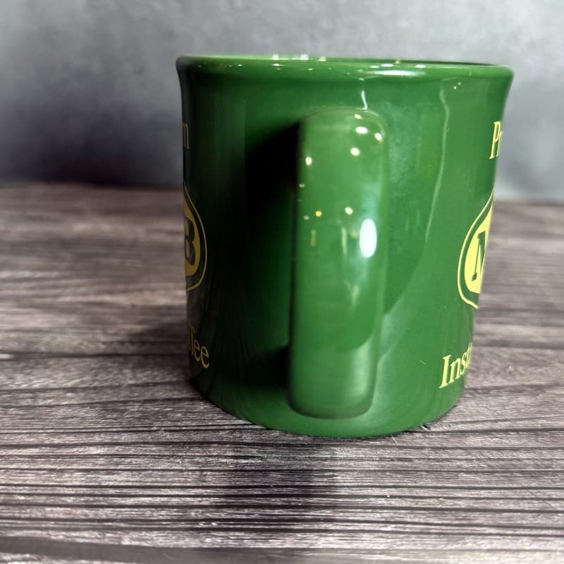 Vintage MJB Premium Instant Coffee Green Ceramic Mug Made in England 3.5" - Thumbnail 2