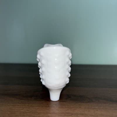 Vintage Paper Label Fenton Milk Glass Hobnail Cat Head High Heel Shoe Slipper - Thumbnail 9