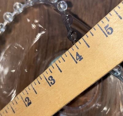Vintage Imperial Candlewick Heart Shaped Bowl Clear Glass Hobnail Beaded Edge - Thumbnail 9