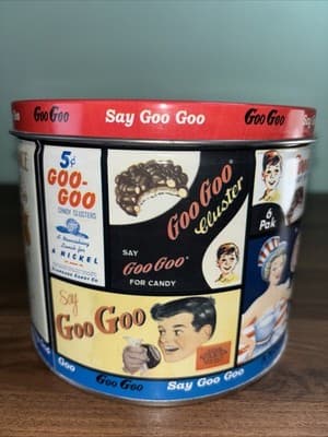 Vintage Goo Goo for Candy Tin Standard Candy Co Nashville, TN Clusters Lunch - Thumbnail 5