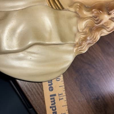 Vintage Sacred Heart Jesus Chalkware Hanging Wall Plaques 13" Church Sanctuary - Thumbnail 11