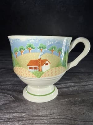 Sangostone Footed Coffee Cup Country Cottage (3645) Replacement - Thumbnail 4