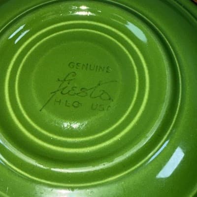 Fiesta Saucers 6" By Homer Laughlin Retired USA Lot of 4 Lime Green Teal Blue - Thumbnail 17